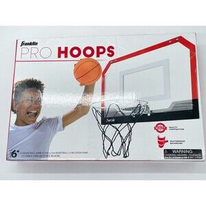 Franklin Sports Over The Door Mini Basketball Hoop Slam Dunk Shatter Resistant